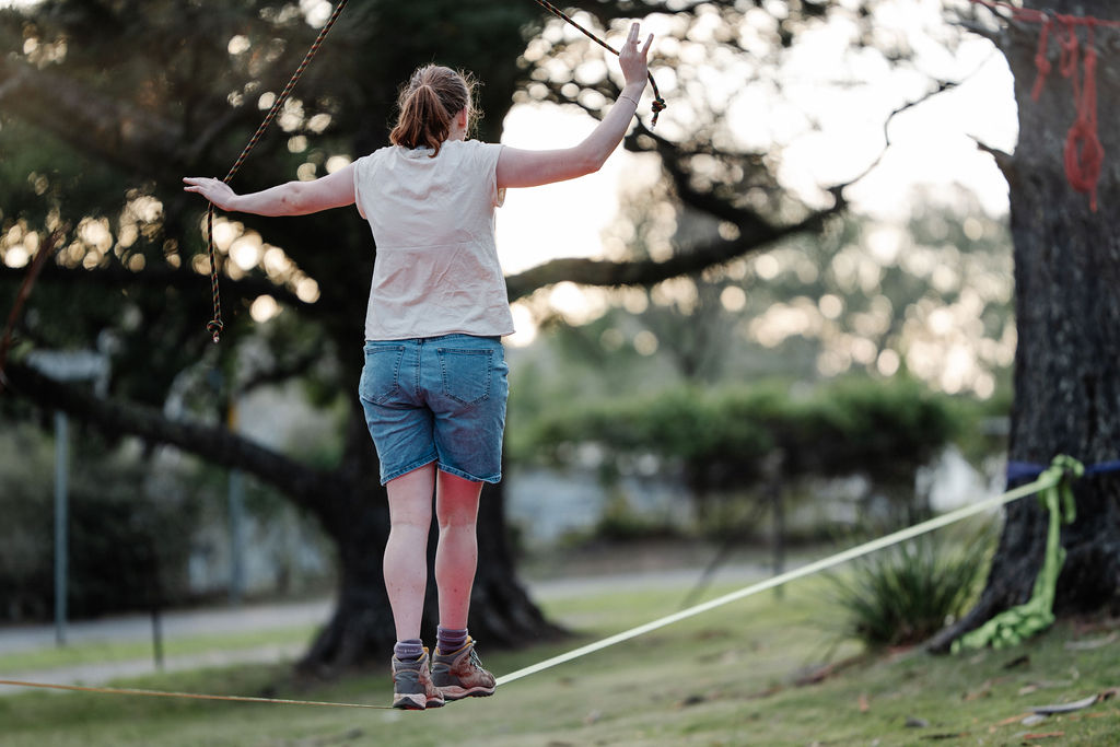 Slacklining at StayKCC Slacklining at StayKCC