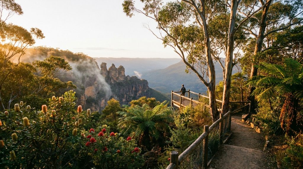 Natural landscape and walking trails near Katoomba, NSW