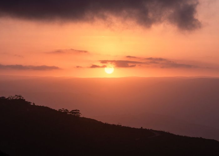 Sunrise in the Blue Mountains, seen from StayKCC, Katoomba, NSW, 2780